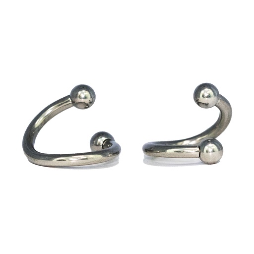 [S-SPR02-3-17-6] Steel 316L Spiral and Twister with balls in different sizes- 16GA(1.2mm)(Big Thickness)