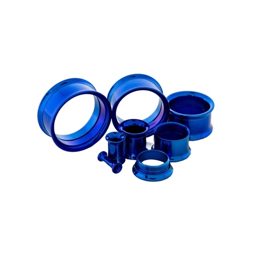 Steel 316L Blue Ti-PVD Coated Double Flared Tunnel 