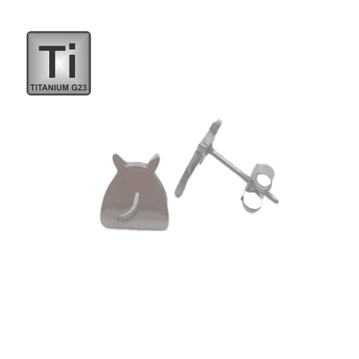 [T-EAR681] Titanium G23 Ear Stud in Fashion Design 
