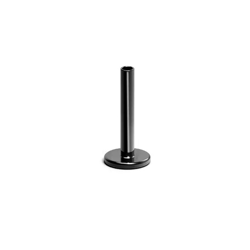 Steel 316L Black Ti-PVD Coated Labret without Ball, Internally - 16GA(1.2mm), Internal Thread 0.9mm