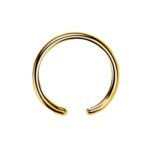 Steel 316L Gold Ti-PVD Coated BCR without Clip-in Ball (for 4mm ball) - 14GA(1.6mm)