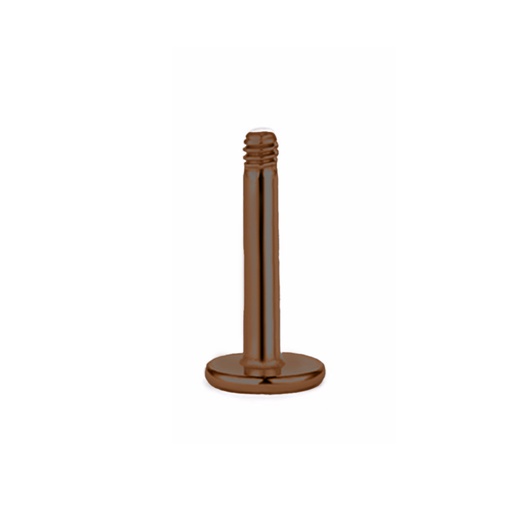 [ACS-LAB03-1.2-8] Steel 316L Antique Copper Ti-PVD Coated Labret without Screwballs - 16GA(1.2mm)  