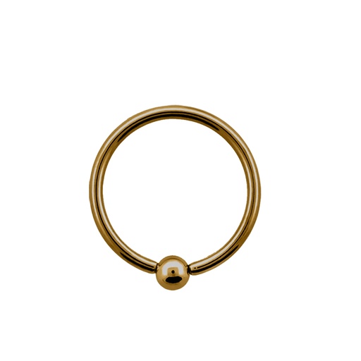 Steel 316L Antique Copper Ti-PVD Coated BCR with Clip-in Ball - 14GA(1.6mm)    