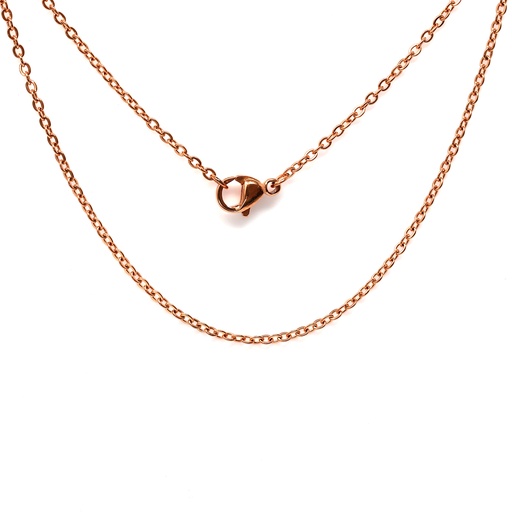 Steel 316L Rose Gold PVD Titanium Coated Curb Chain 