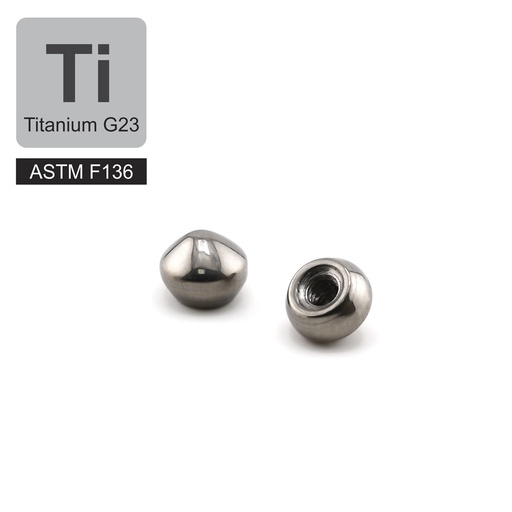 Titanium G23 Screw UFO Ball - 16GA(1.2mm) 