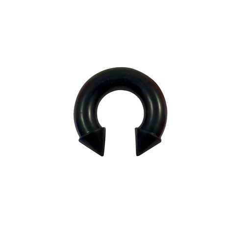 Silicone Flexible Circular Barbell with Cones- Black 