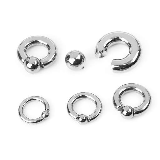 Steel 316L BCR with Screw in Ball Ring (Big Thickness)