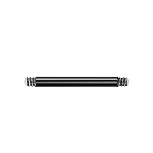 Steel 316L Black PVD Titanium Coated Barbell without Ball - 18GA(1.0mm)