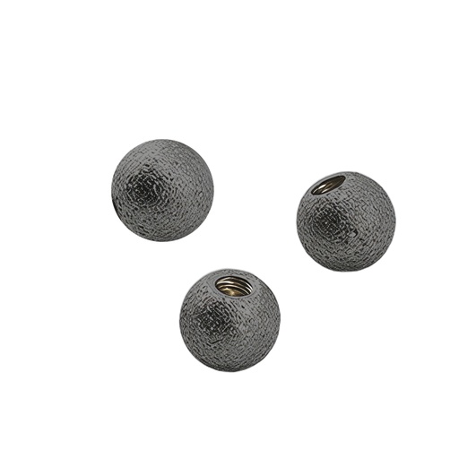 Steel 316L Black Ti-PVD Coated Sandblasted Screwball - 14GA(1.6mm)