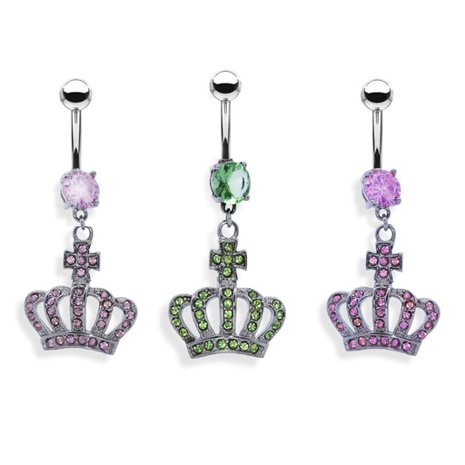 Steel 316L Belly Button Banana in Fashion Design - 14GA(1.6mm)