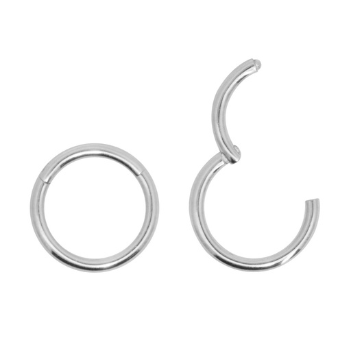 14K White Gold Hinged Segment Ring Clicker  