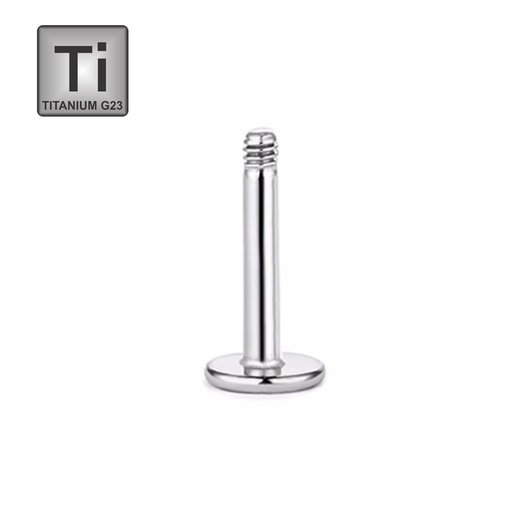 Titanium G23 Labret without Screwball - 16GA(1.2mm)