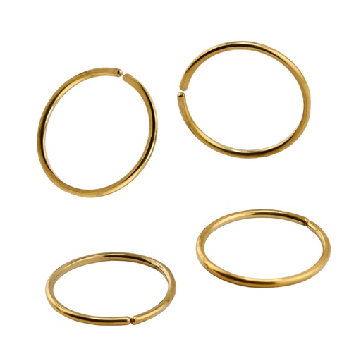Steel 316L Antique Gold Ti-PVD Coated Annealed Ring - 20GA(0.8mm) 