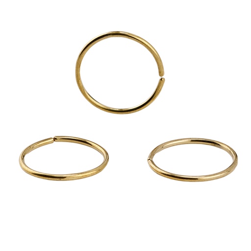 Steel 316L Antique Gold Ti-PVD Coated Annealed Ring - 20GA(0.8mm) 
