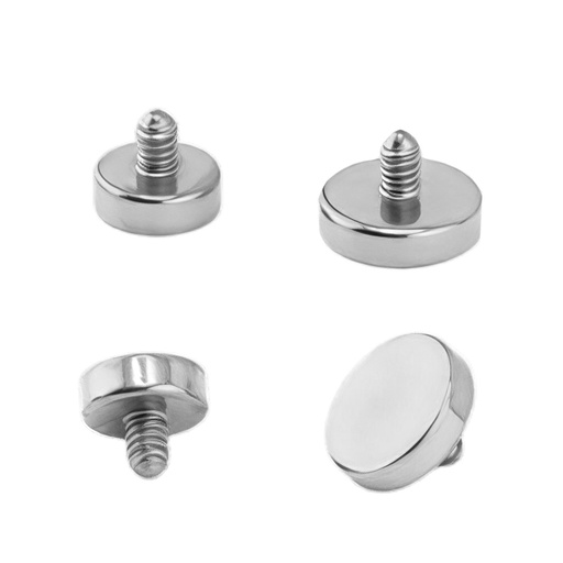 Steel 316L Round Flat Disc Dermal Anchor - 16GA(1.2mm)