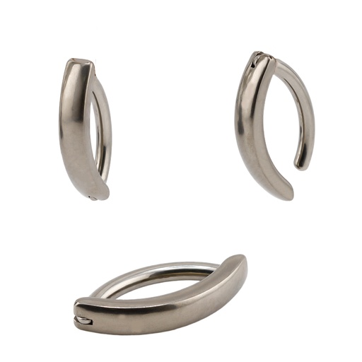 [T-BAN66-1.6-10] Titanium G23 Hinged Belly Button Ring