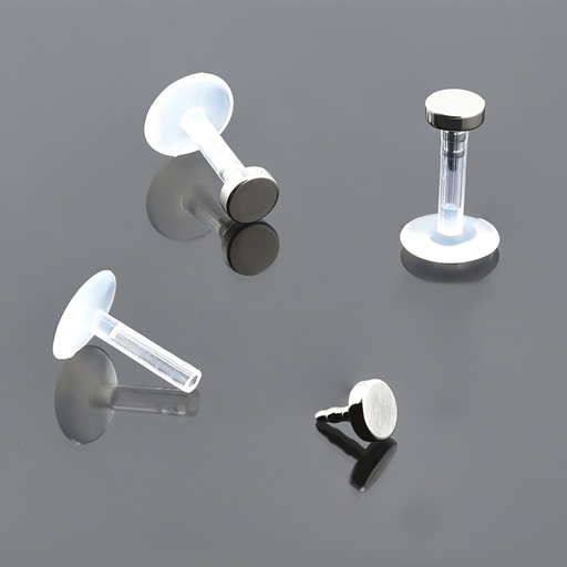 Push-In Bioflex Labret  with Steel 316L Flat Disc Top 