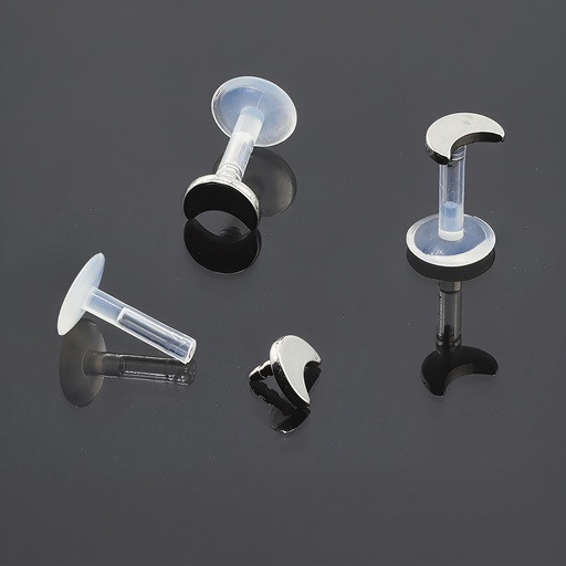 Push-In Bioflex Labret  with Steel 316L Moon Design Top     
