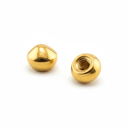Titanium G23 Gold Ti-PVD Coated Screw UFO Ball - 16GA(1.2mm)  
