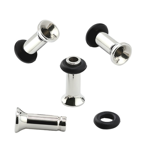 [S-TUN14-3mm] Steel 316L Single Flared Tunnel with Rubber
