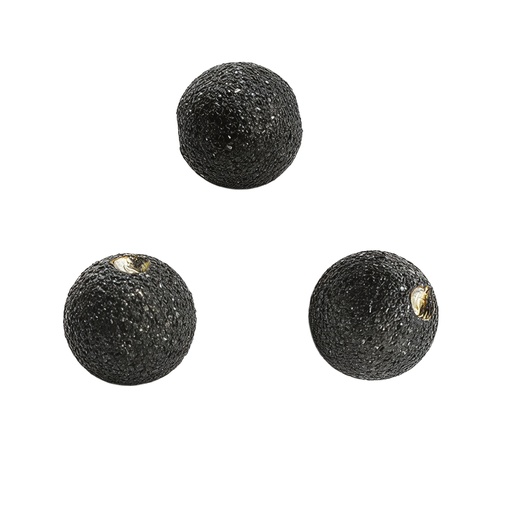 [BKSS-BAL20-4mm] Steel 316L Black Ti-PVD Coated Clip-in Sandblasted Ball  