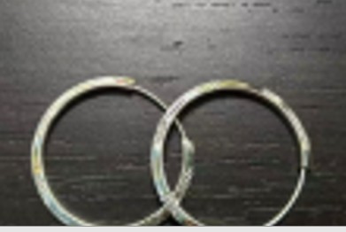 [SV-E49- B Collection] Silver 925 Thin Hinged Hoop Earrings.    