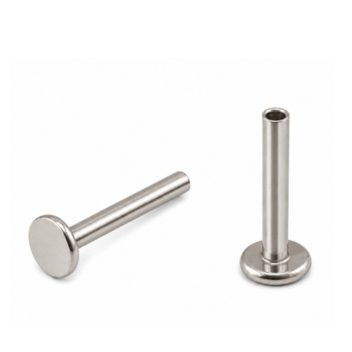 Titanium G23/ASTM F-136 Push-In Labret without Top 