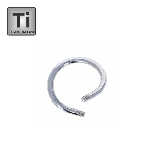 [T-SPR03-A-1.2-8] Titanium G23 Twister Spiral without balls in different sizes - 16GA(1.2mm)