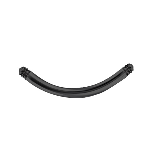 316L Steel Black Ti-PVD Coated Bananabell without Screwballs - 14GA(1.6mm)