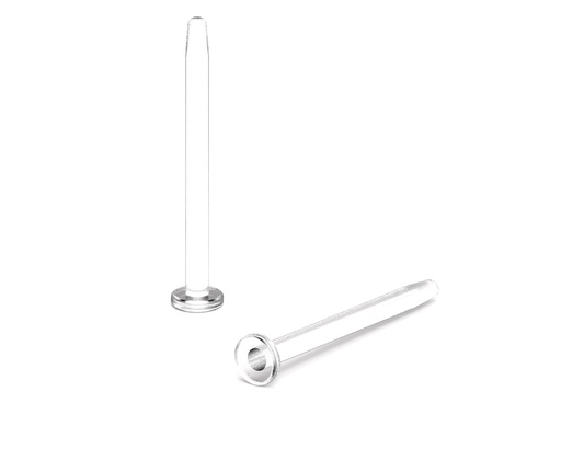 [PTFE-LAB03-1.2-30] PTFE Labret (Transparent) - 16GA(1.2mm) 