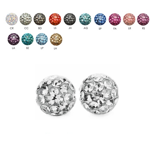 Steel 316L Crystal Epoxy Ball with Steel Clip-In Bar